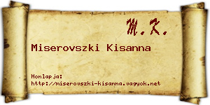 Miserovszki Kisanna névjegykártya